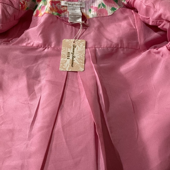 Tommy Bahama Girl’s Pink Dress Jacket Bow Accents One Button Closure NEW - Picture 8 of 9